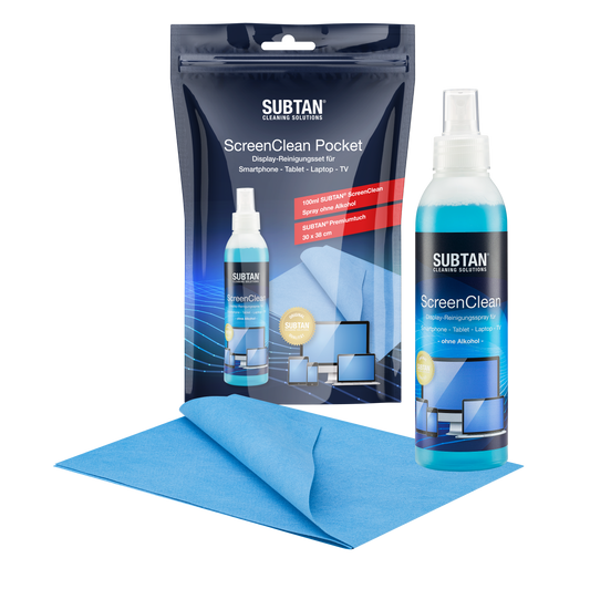 SUBTAN® ScreenClean Pocket Display Reinigungsset