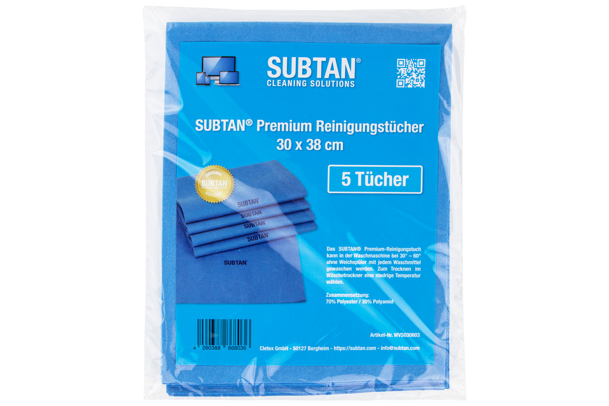 SUBTAN® Premium-Reinigungstücher 5er Set