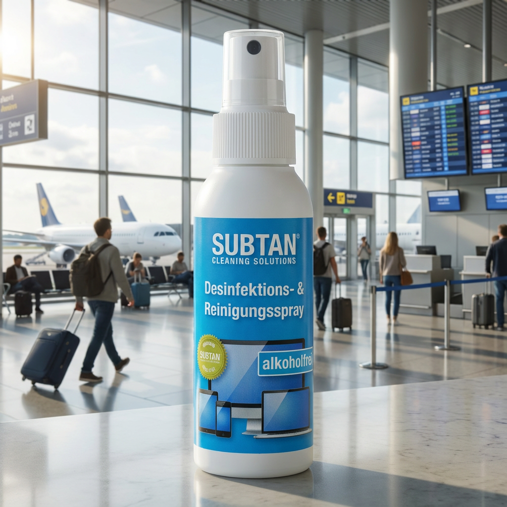 Display-Desinfektionsset SUBTAN® Blue | 100 ml + 2 Tücher